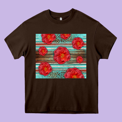 Western Roses Heavy Core Tee Designed By Lillyallendesigns