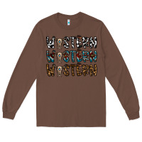 Chestnut western western western Long Sleeve Tee - CowhideDigitalArt
