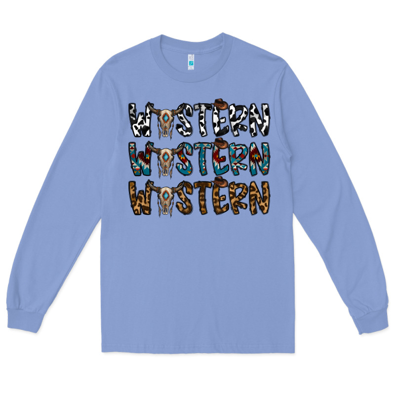 Western Western Western Long Sleeve Tee by CowhideDigitalArt | Teevron