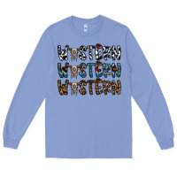 Colony Blue western western western Long Sleeve Tee - CowhideDigitalArt