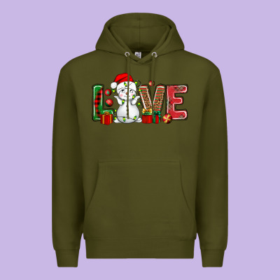Love Snowman Bbs Premium Hoodie Designed By Bundleandbundleshop