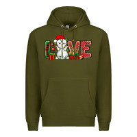 Army Green love snowman bbs Premium Hoodie - BundleAndBundleShop