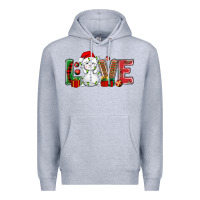 Heather Grey love snowman bbs Premium Hoodie - BundleAndBundleShop