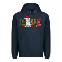 Navy love snowman bbs Premium Hoodie - BundleAndBundleShop