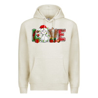 Oatmeal Heather love snowman bbs Premium Hoodie - BundleAndBundleShop