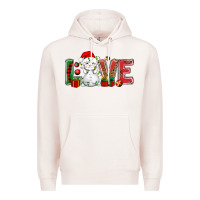 Pale Pink love snowman bbs Premium Hoodie - BundleAndBundleShop