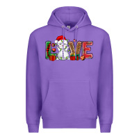 Purple love snowman bbs Premium Hoodie - BundleAndBundleShop