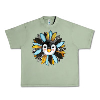 Oil Green penguin sunflower Urban Heavy Tee - RanaPortraitStore