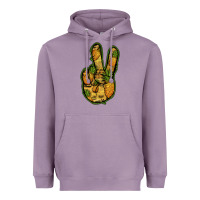 Lavender Pineapple Peace Sign Heavyweight Hoodie - Jasminsmagicworld