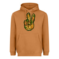 Meerkat Pineapple Peace Sign Heavyweight Hoodie - Jasminsmagicworld