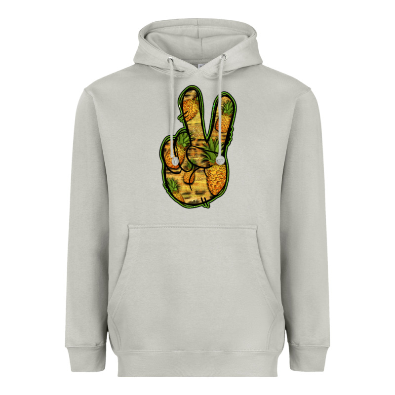 Pineapple Peace Sign Heavyweight Hoodie by Jasminsmagicworld | Teevron