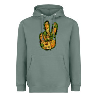 Sage Pineapple Peace Sign Heavyweight Hoodie - Jasminsmagicworld