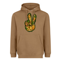 Toasted Coconut Pineapple Peace Sign Heavyweight Hoodie - Jasminsmagicworld