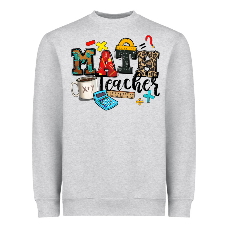 Math Teacher Heavyweight Sweatshirt by Zillion Design Studio | Teevron