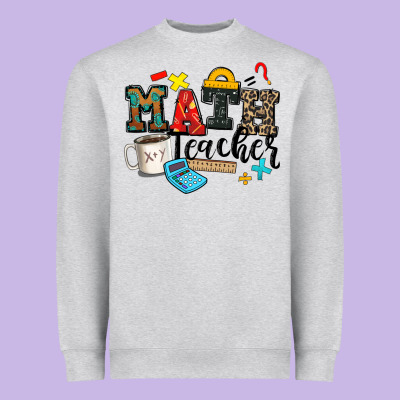 Math Teacher Heavyweight Sweatshirt Designed By Zillion Design Studio