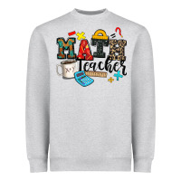 Heather Grey math teacher Heavyweight Sweatshirt - Zillion Design Studio