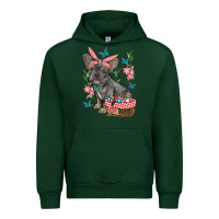 Forest Green easter french bulldog Urban Hoodie - RanaPortraitStore
