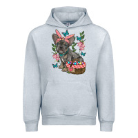 Heather Grey easter french bulldog Urban Hoodie - RanaPortraitStore