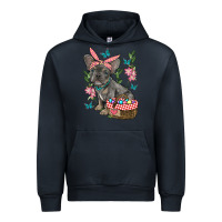 Navy easter french bulldog Urban Hoodie - RanaPortraitStore