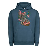 Pigment Midnight Navy easter french bulldog Urban Hoodie - RanaPortraitStore