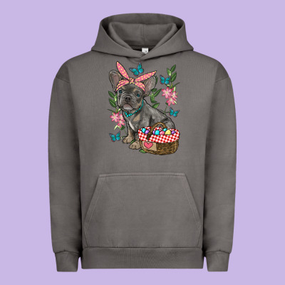 Easter French Bulldog Urban Hoodie Designed By Ranaportraitstore