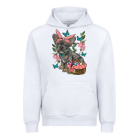 White easter french bulldog Urban Hoodie - RanaPortraitStore