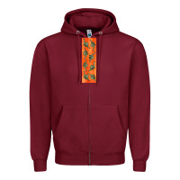 Burgundy dinosaur brontosaurus pen wrap Zipper Hoodie - Artiststas