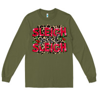 Army Green Sleigh Girl Sleigh Long Sleeve Tee - FaDigitalArtStudio