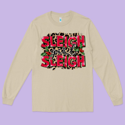 Sleigh Girl Sleigh Long Sleeve Tee Designed By Fadigitalartstudio