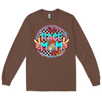 Chestnut race mom with leopard and peace hand Long Sleeve Tee - AdoDesignShop