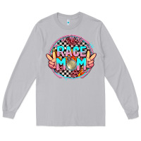 Moon Dust race mom with leopard and peace hand Long Sleeve Tee - AdoDesignShop