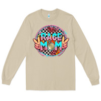 Mushroom race mom with leopard and peace hand Long Sleeve Tee - AdoDesignShop