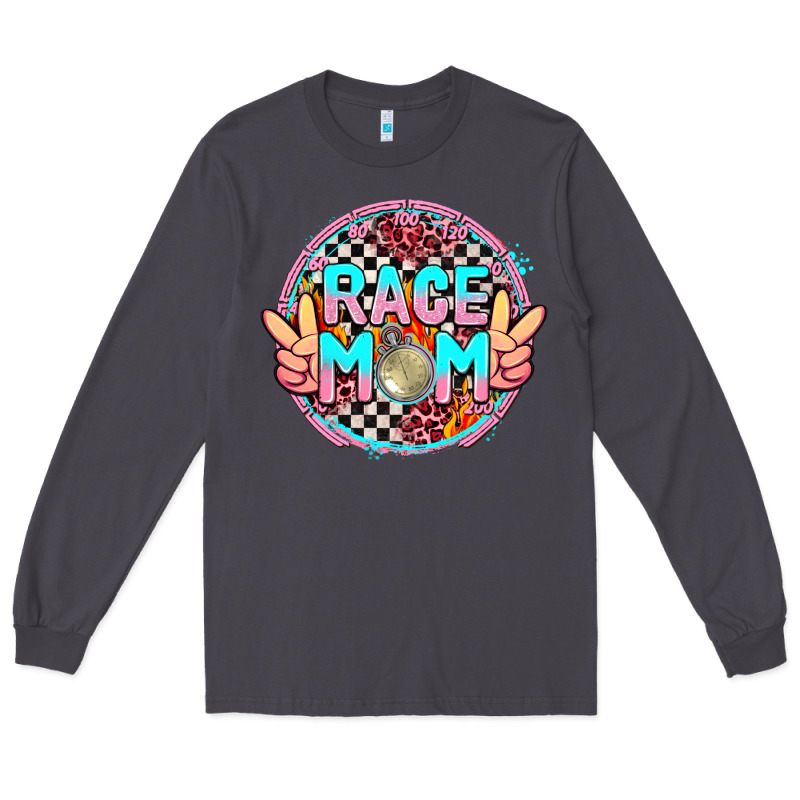 Race Mom With Leopard And Peace Hand Long Sleeve Tee by AdoDesignShop | Teevron