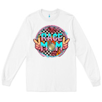 White race mom with leopard and peace hand Long Sleeve Tee - AdoDesignShop