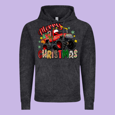 Merry Christmas Truck Vintage Hoodie Designed By Zillion Design Studio