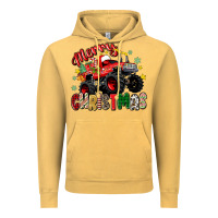 Vintage Mustard merry christmas truck Vintage Hoodie - Zillion Design Studio