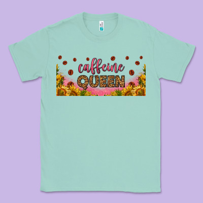 Caffeine Queen 16oz Libbey Cup Classic Tee Designed By Hra Design Shop