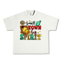 Pistachio small town big spirit softball Urban Heavy Tee - Zillion Design Studio