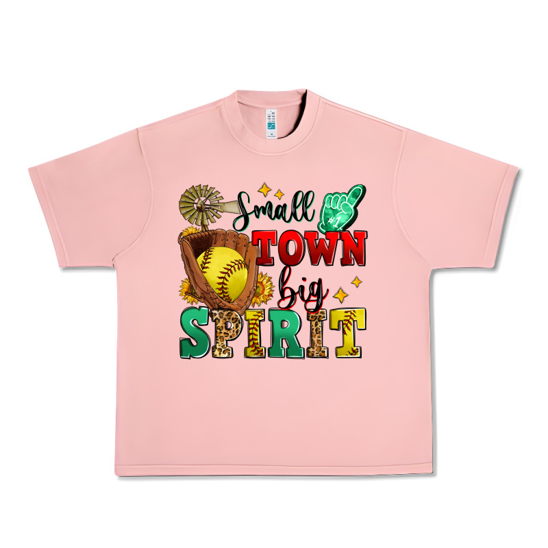 Small Town Big Spirit Softball Urban Heavy Tee by Zillion Design Studio | Teevron