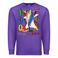 Purple 100 days of school Premium Sweatshirt - MaliasSmallBusiness