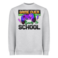 Heather Grey game over back to school Heavyweight Sweatshirt - Zillion Design Studio