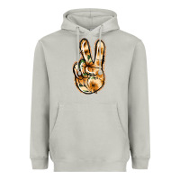 Moon Dust Floral Gold Peace Sign Heavyweight Hoodie - Jasminsmagicworld