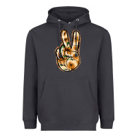 Smoke Floral Gold Peace Sign Heavyweight Hoodie - Jasminsmagicworld