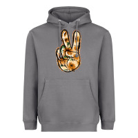 Floral Gold Peace Sign Heavyweight Hoodie | Teevron