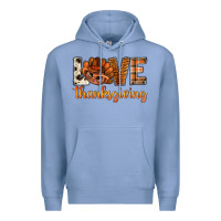 Colony Blue love thanksgiving with turkey bbs Premium Hoodie - BundleAndBundleShop