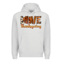 Dove Grey love thanksgiving with turkey bbs Premium Hoodie - BundleAndBundleShop
