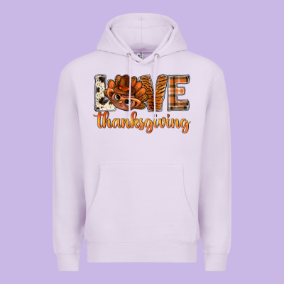Love Thanksgiving With Turkey Bbs Premium Hoodie Designed By Bundleandbundleshop