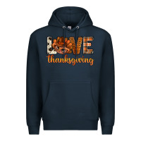 Navy love thanksgiving with turkey bbs Premium Hoodie - BundleAndBundleShop
