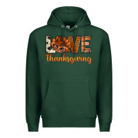 Sports Green love thanksgiving with turkey bbs Premium Hoodie - BundleAndBundleShop