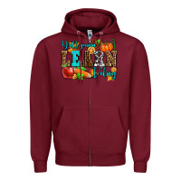 Burgundy y'all gonna learn today pumpkin and pen Zipper Hoodie - AdoDesignShop